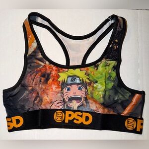 PSD Naruto Shippuden Graphic Sports Bra Women’s Size Medium